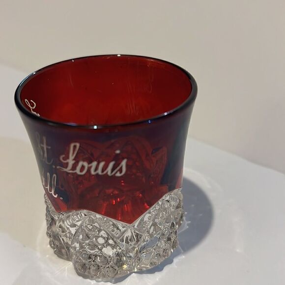 Beautiful Souvenir of East St Louis, I’ll. Ruby Cased Glass - Picture 2 of 4
